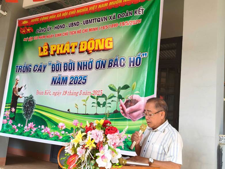 XÃ ĐOÀN KẾT TỔ CHỨC LỄ PHÁT ĐỘNG “TRỒNG CÂY ĐỜI ĐỜI NHỚ ƠN BÁC HỒ” NĂM 2025